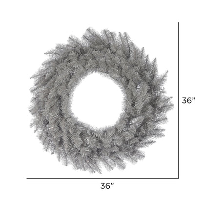 Vickerman 36" Platinum Fir Artificial Christmas Wreath Unlit