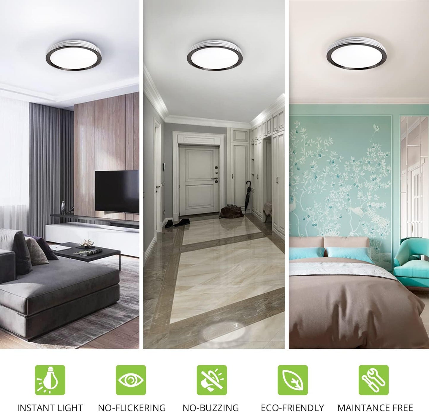 ASD Lighting LED Flushmount Comfort Afina 20" 42W CCT Selectable 2700/3000/3500/4000/5000K Dimmable