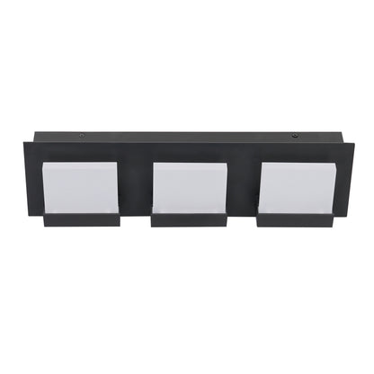 ASD Lighting LED Vanity 3-light 15W 120V CCT Selectable 3000/4000/5000K Dimmable Black ETL