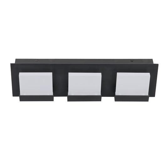 ASD Lighting LED Vanity 3-light 15W 120V CCT Selectable 3000/4000/5000K Dimmable Black ETL
