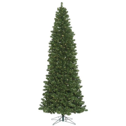 Vickerman 12' Oregon Fir Slim Artificial Christmas Tree Warm White LED Lights