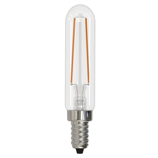 Bulbrite 2.5 Watt Dimmable Clear Filament T6 Candelabra (E12) LED Light Bulb - 180 Lumens, 2700K