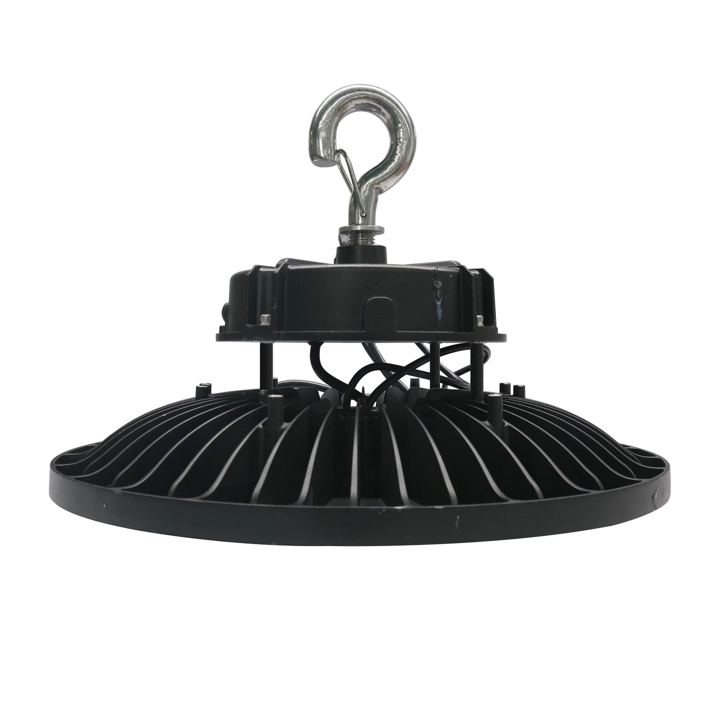 ASD Lighting LED UFO High Bay with Q-base Power Adjustable 200/240/300W 120-277V CCT Selectable 3000/4000/5000K Dimmable Black UL DLC Premium