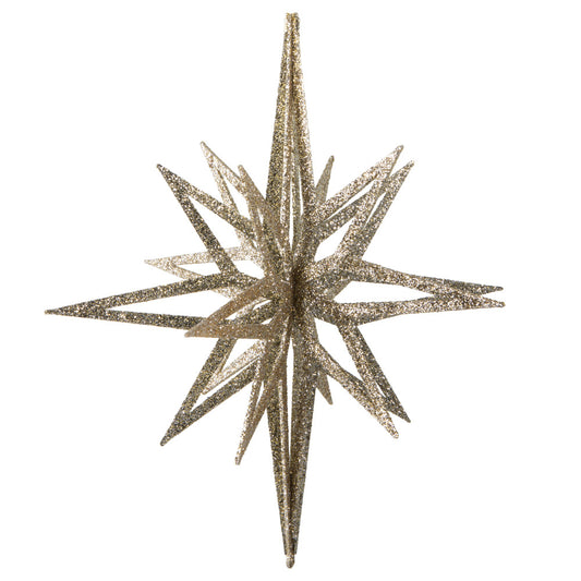 Vickerman 16" Champagne Iridescent Star Christmas Ornament
