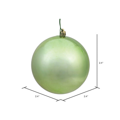 Vickerman 2.4" Celadon Shiny Ball Ornament 24 per Bag