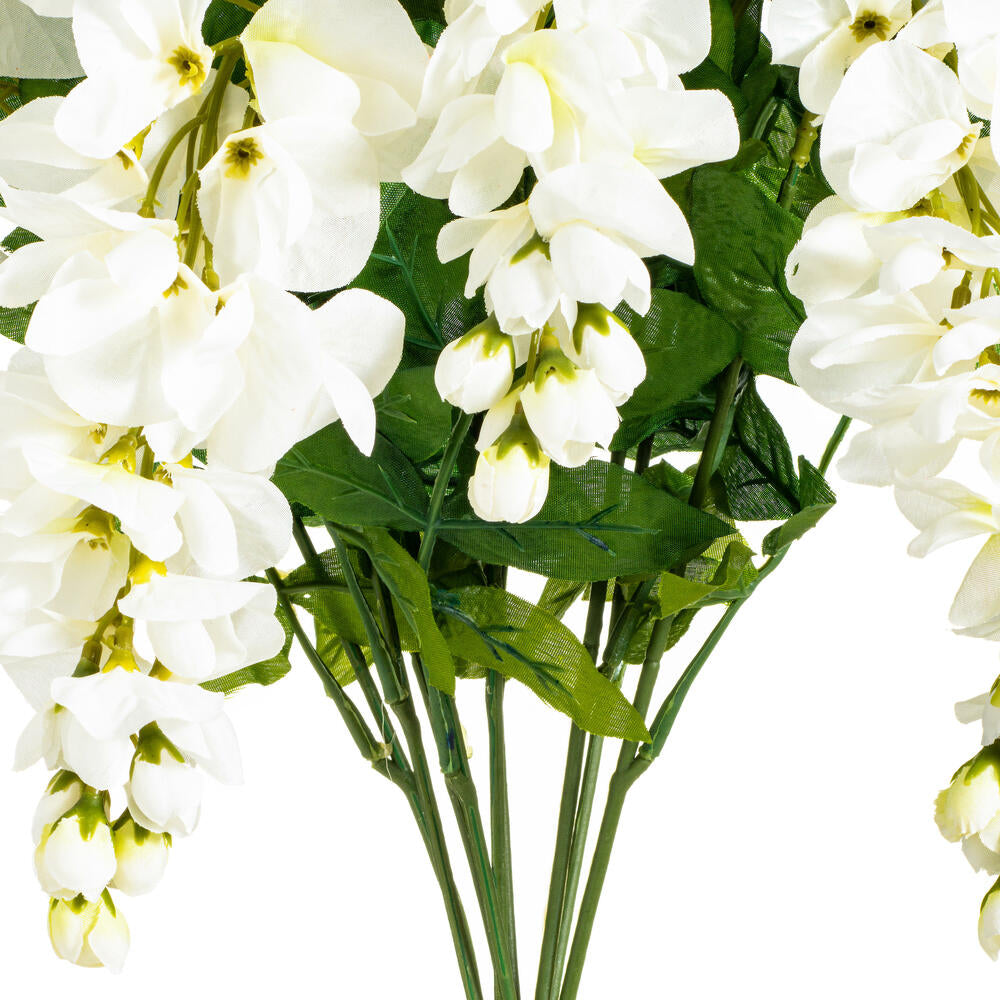 Vickerman 19 " Artificial White Wisteria Bush.