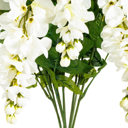 Vickerman 19 " Artificial White Wisteria Bush.