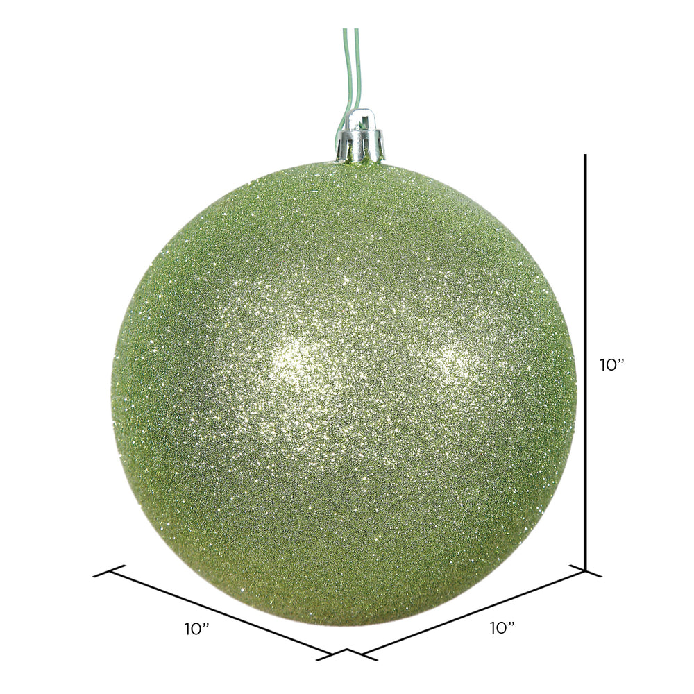 Vickerman 10" Celadon Glitter Ball Ornament