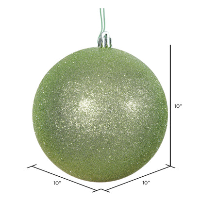 Vickerman 10" Celadon Glitter Ball Ornament