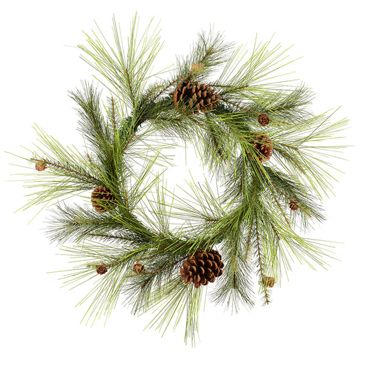 Vickerman 30" Larkspur Pine Artificial Christmas Wreath Unlit