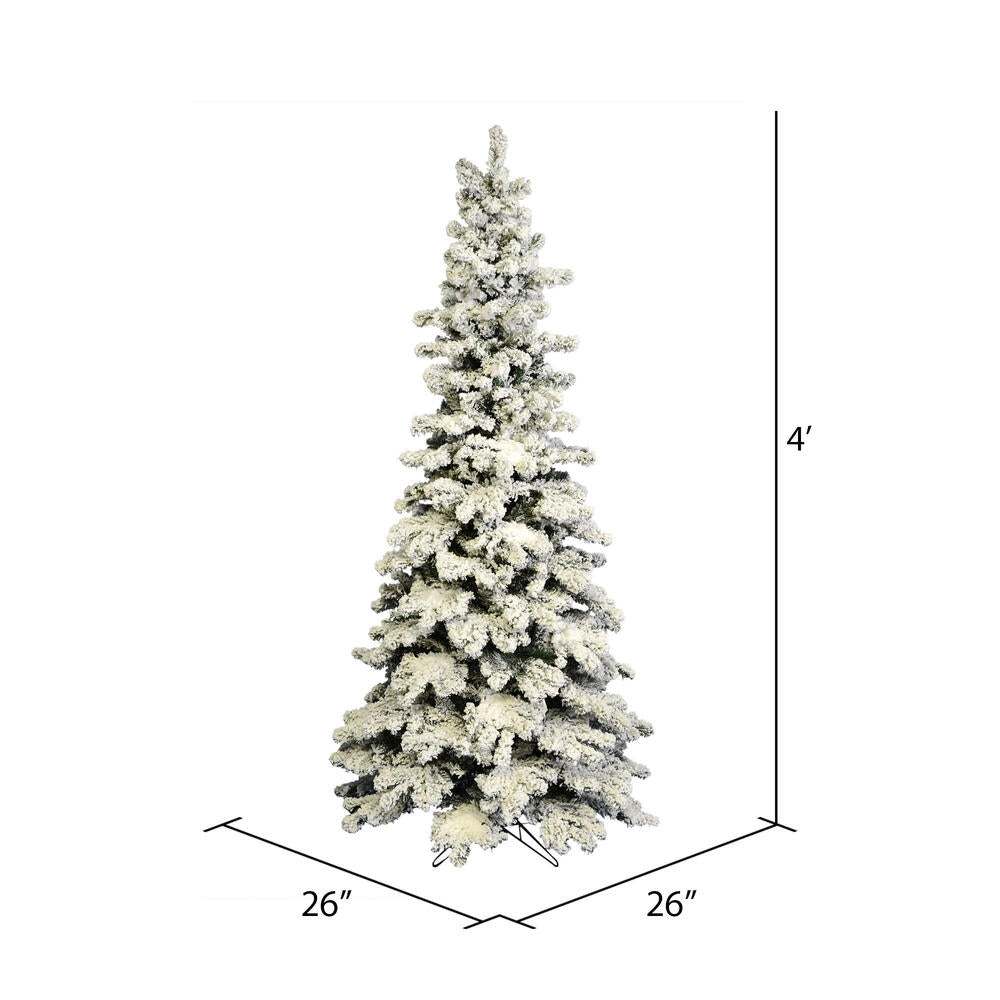 Vickerman 4' Flocked Kodiak Spruce Artificial Christmas Tree Unlit