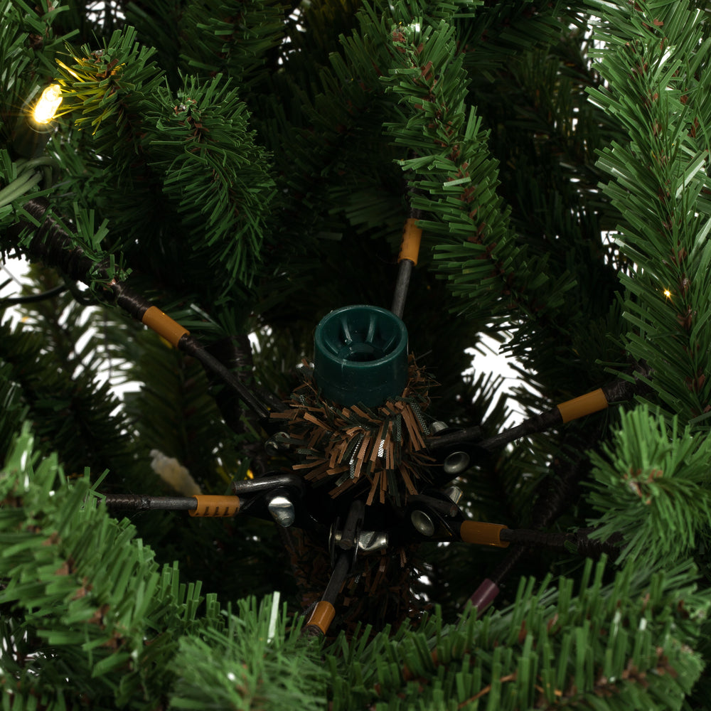 Vickerman 5' x 32" Potted Mixed Berry Pine Artificial Christmas Tree Warm White Dura-lit LED Lights