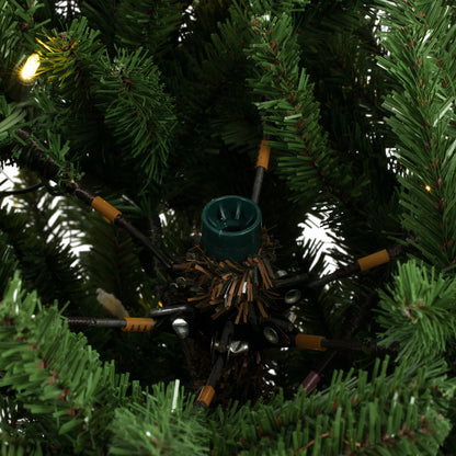 Vickerman 5' x 32" Potted Mixed Berry Pine Artificial Christmas Tree Warm White Dura-lit LED Lights