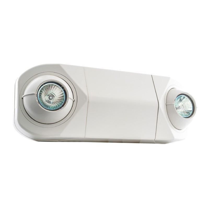 Westgate 2 Lamp Emergency Fixture, White Housing, 120/277V, Ultra Bright Mr-16 Lamps, 50W Remote Capacity..., LED Exit & Emergency Lighting, 3.3W Per Head