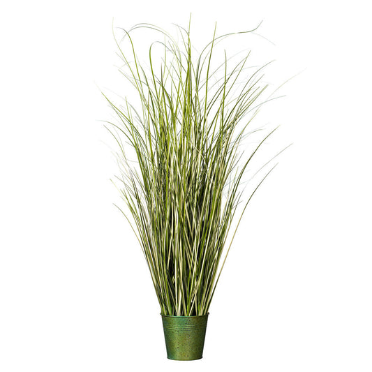 Vickerman 37" Artificial Potted Native Green Grass.