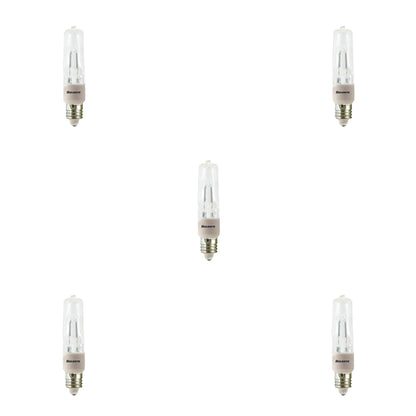 BULBRITE HALOGEN T4 MINI-CANDELABRA SCREW (E11) 150W DIMMABLE LIGHT BULB 2900K/SOFT WHITE 5PK (610151)