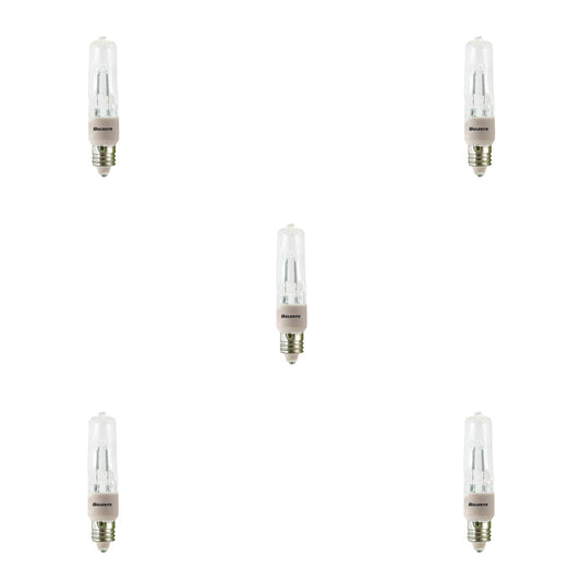 BULBRITE HALOGEN T4 MINI-CANDELABRA SCREW (E11) 150W DIMMABLE LIGHT BULB 2900K/SOFT WHITE 5PK (610151)