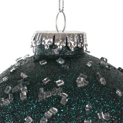 Vickerman 4" Sea Blue Ice Ball Ornament. This textured ornament has a rough and icy look with a hint of delicate sparkle. Incorporate these ornaments into your holiday design for added texture. Includes 6 pieces per pack. Made with shatterproof plastic.