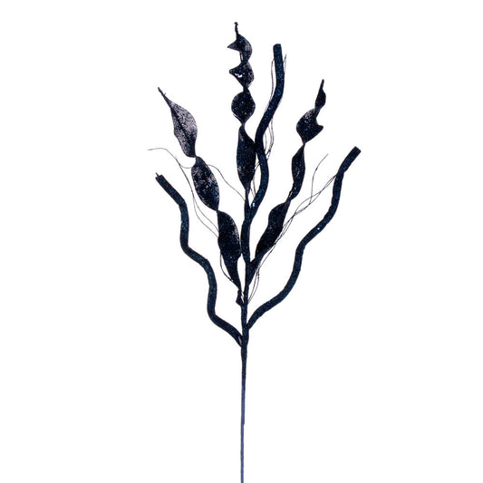 Vickerman 34" Midnight Blue Multi Spiral Glitter Spray 4 per bag.