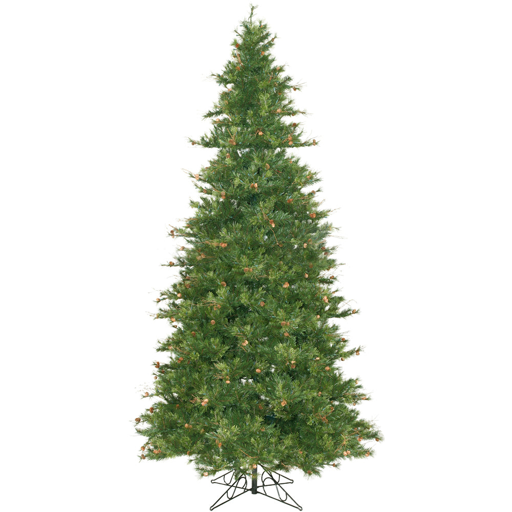 Vickerman 12' Mixed Country Pine Slim Artificial Christmas Tree Unlit
