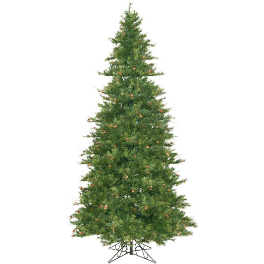 Vickerman 12' Mixed Country Pine Slim Artificial Christmas Tree Unlit
