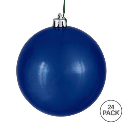 Vickerman 2.4" Cobalt Blue Shiny Ball Ornament 24 per Bag