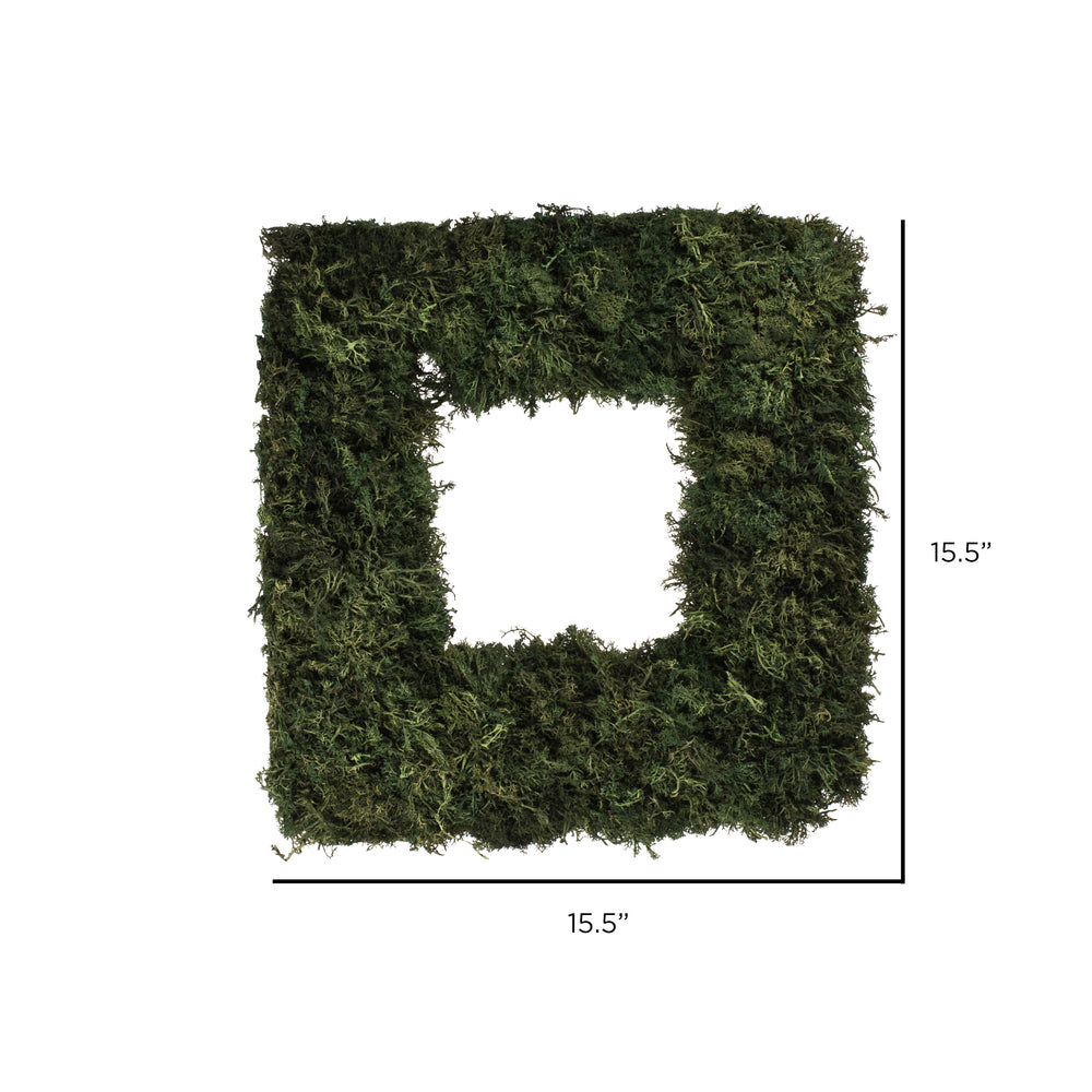 Vickerman 15 .5" Artificial Reindeer Moss Square Wreath.