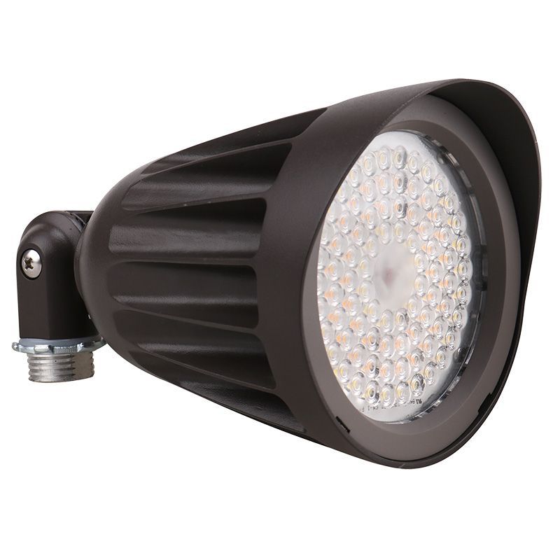 Westgate Garden Bullet 13W 3Cct 30/40/50K Knuckle 0-10V Bronze, Outdoor Lighting, 13W, 1820 Lumens, 3000K/4000K/5000K, Bronze Finish, 0-10V