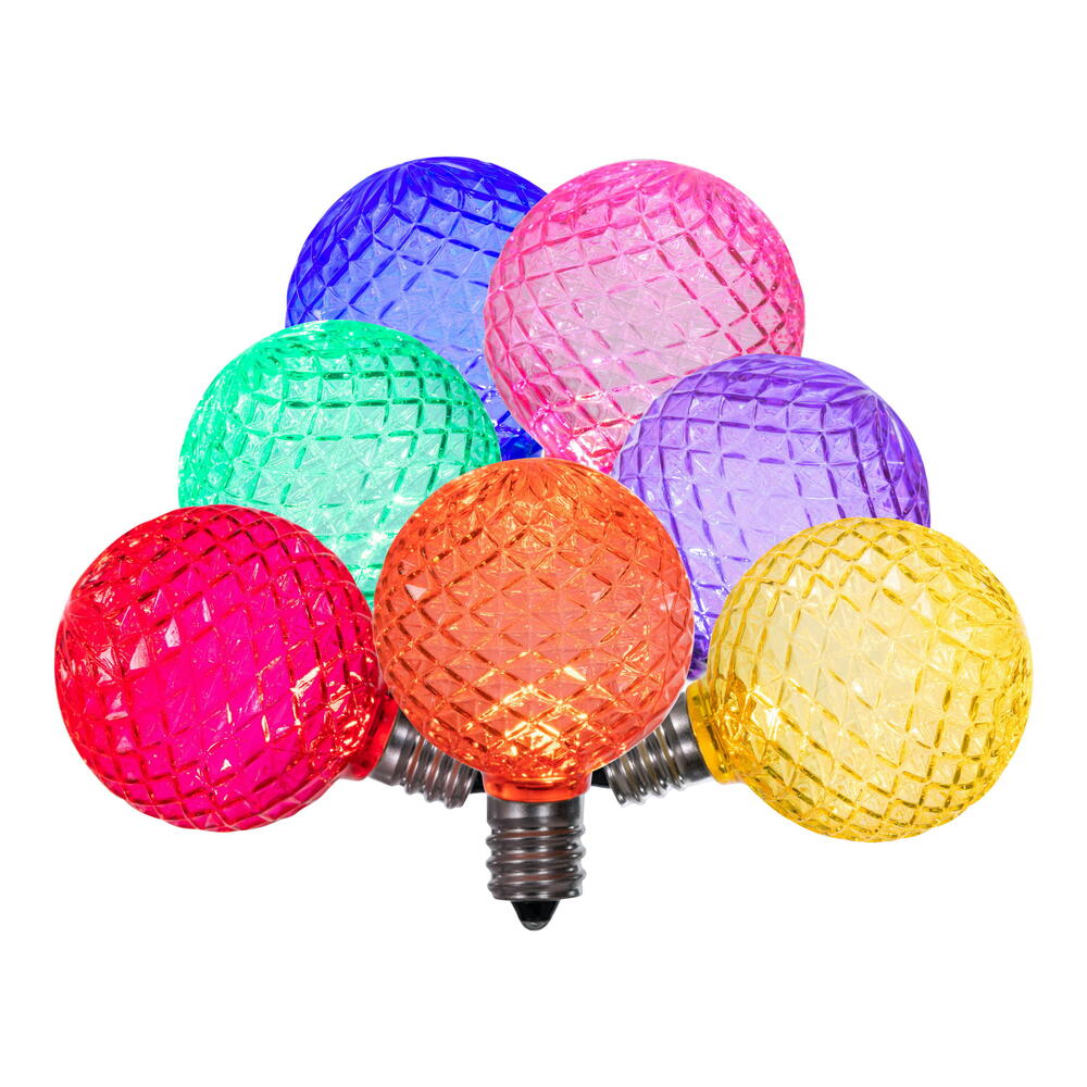 Vickerman G40 LED Multi Bulb E12 Nickel Base .6 Watts package of 25