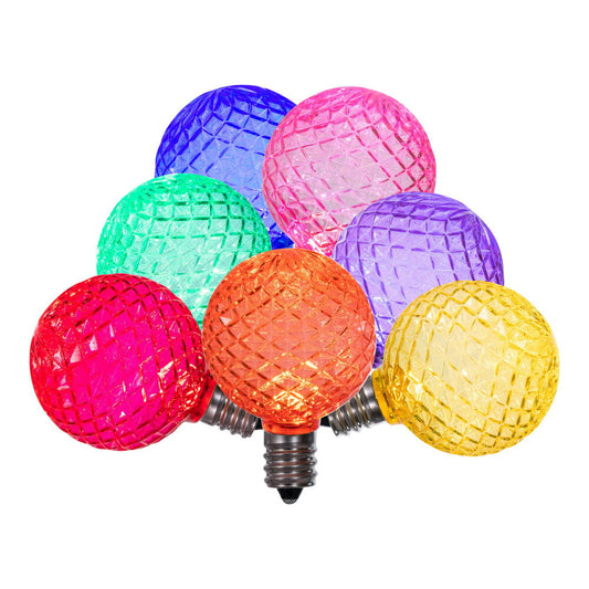 Vickerman G40 LED Multi Bulb E12 Nickel Base .6 Watts package of 25