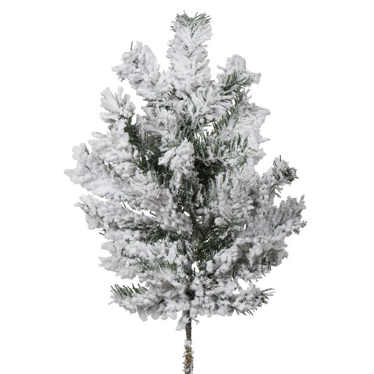 Vickerman 24" Flocked Alaskan Pine Artificial Christmas Spray. Includes 2 sprays per pack.