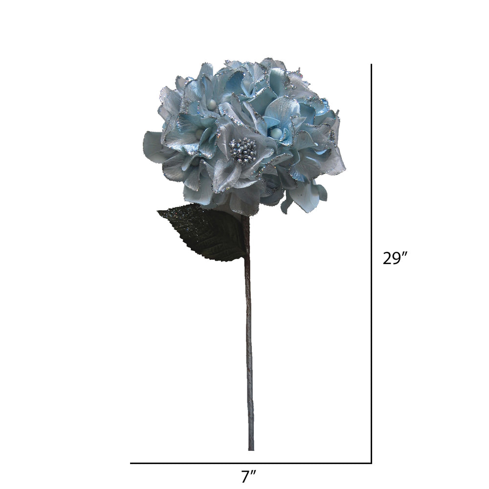 Vickerman 29" Silver Velvet Hydrangea Artificial Christmas Pick