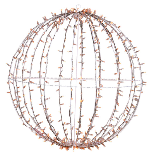 Vickerman 480Lt x 40" Fold Flat Yellow Led Jumbo Hanging Sphere.