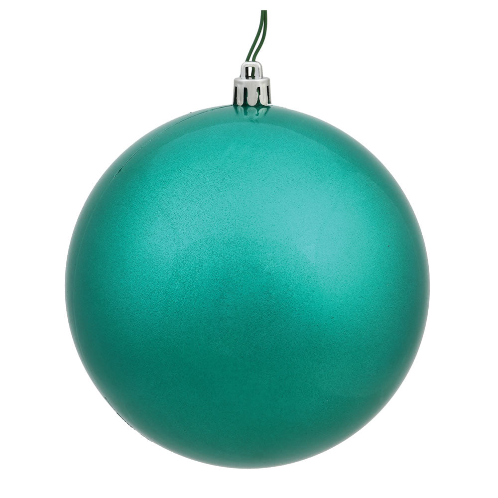 Vickerman 6" Teal Candy Ball Ornament 4 per Bag