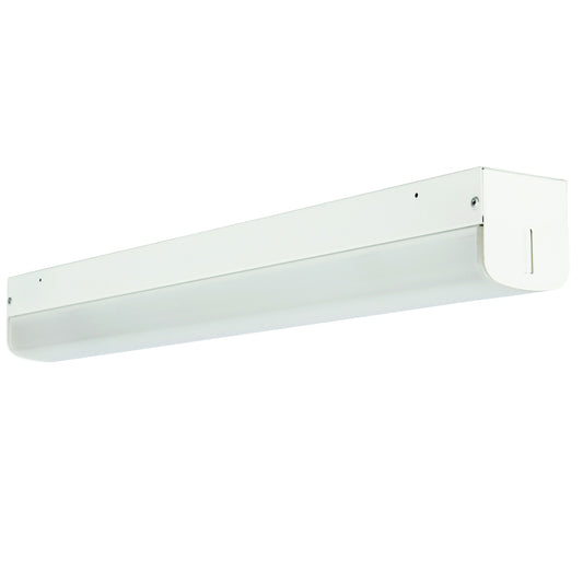 ASD Lighting LED Stairwell Fixture 2ft 20/24/28W 120-277V 0-10V Dimmable 140Lm/W 3500/4000/5000K with Motion Sensor White UL DLC Standard