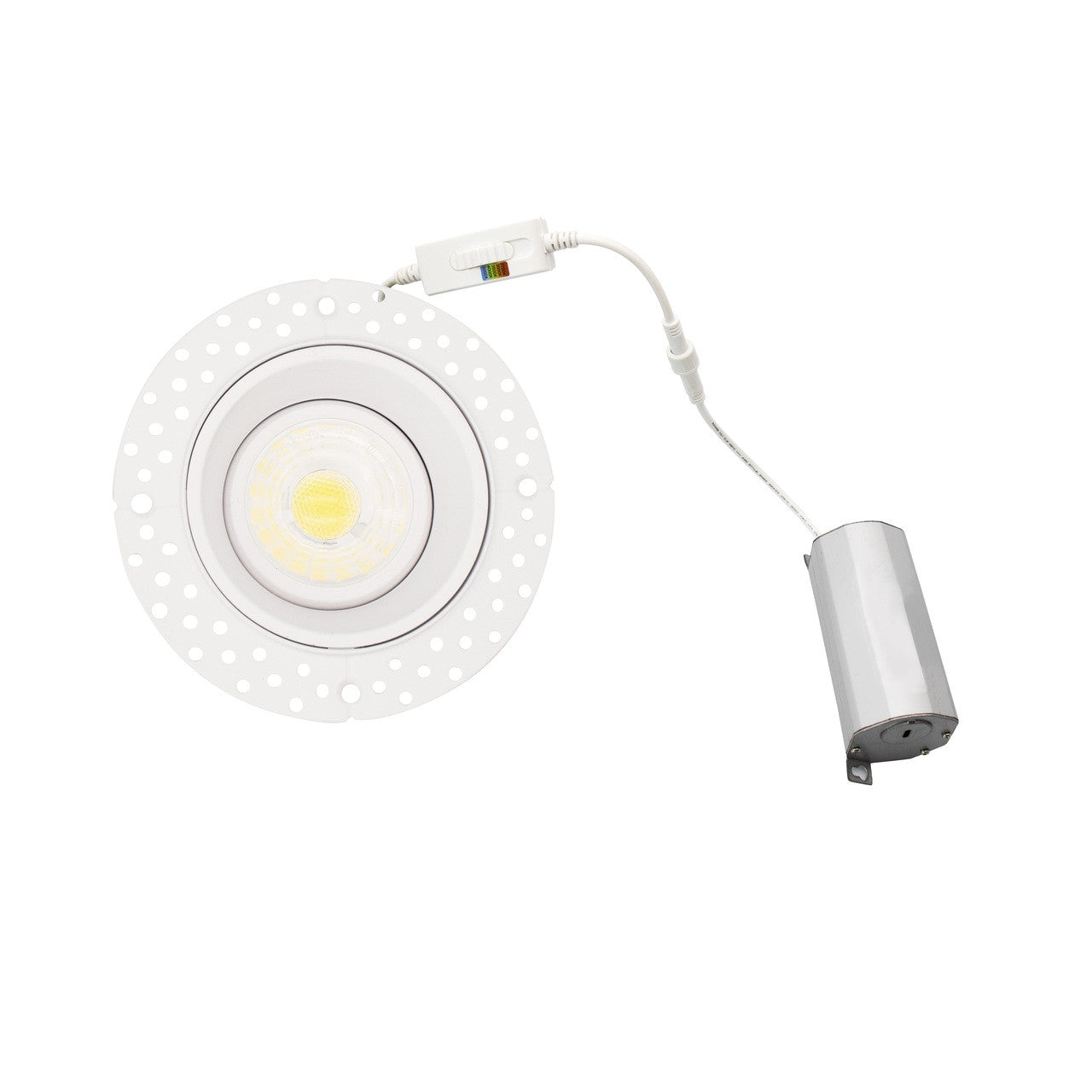 ASD Lighting LED Trimless Downlight Gimbal Round 2inch 8W 120V Triac 2700/3000/3500/4000/5000K White ETL Energy Star