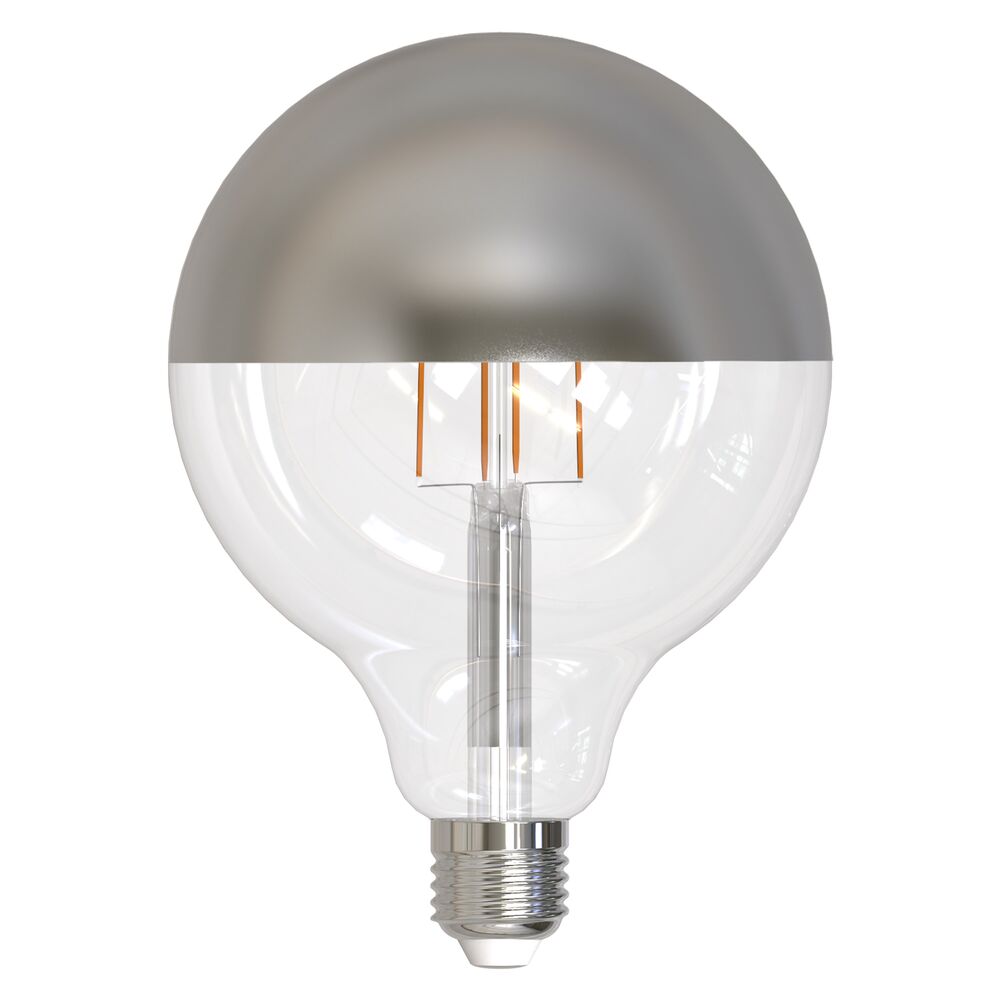 Bulbrite LED 6W G40 Filament Half Mirror, Fully Compatible Dimming, E26 Medium Base, 2700K-Warm White Light