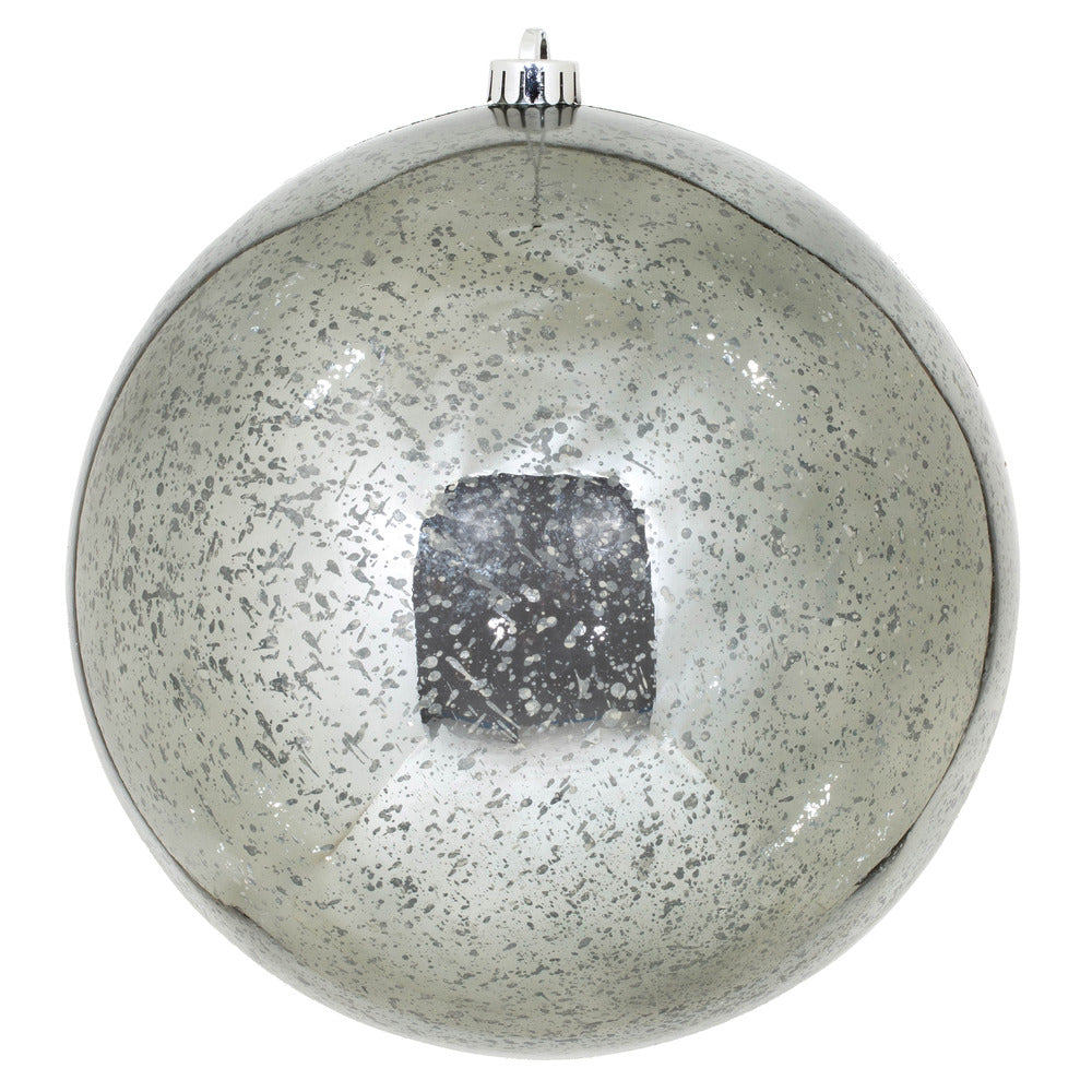 Vickerman 10" Pewter Shiny Mercury Ball Ornament