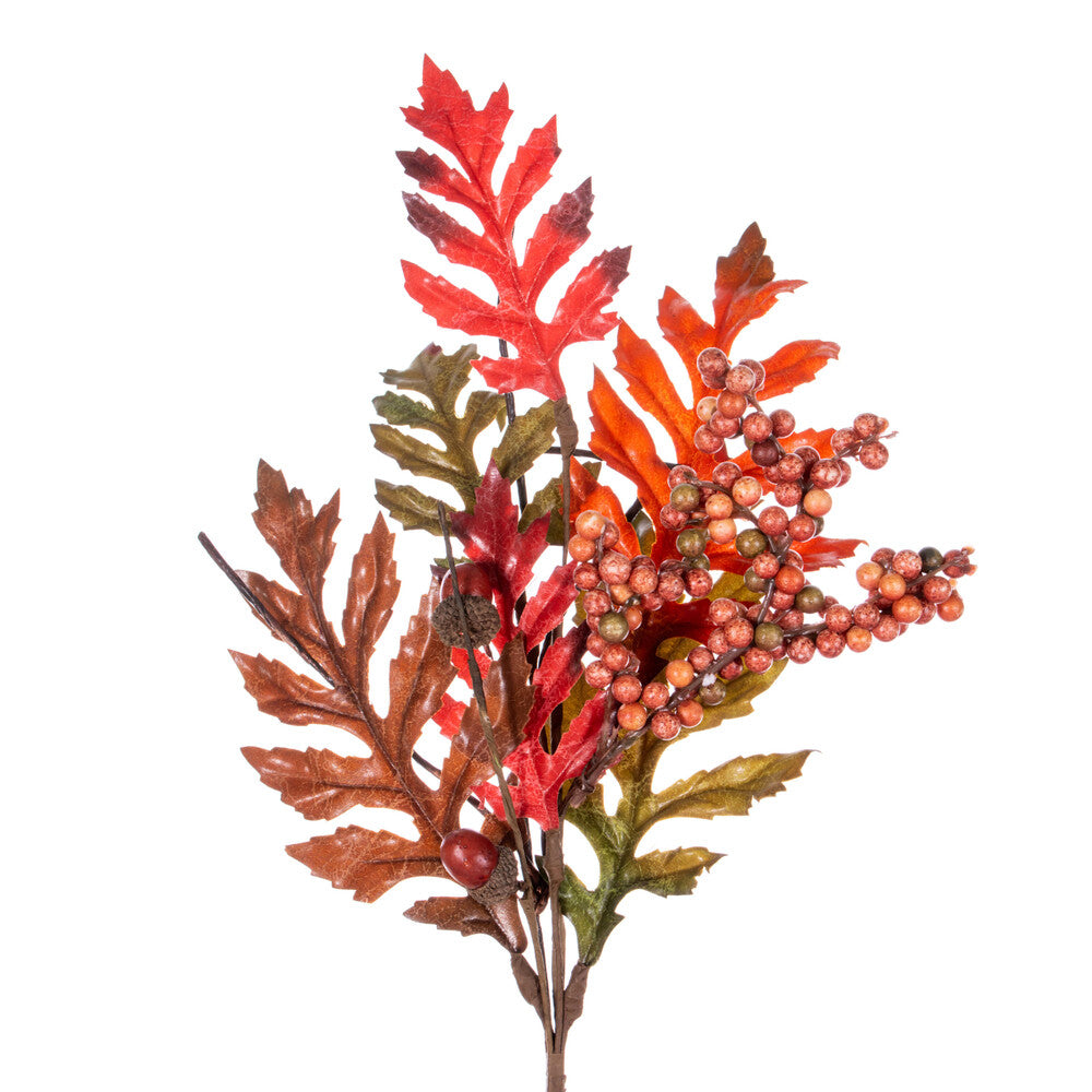 Vickerman 26" Artificial Oak Leaf Acorn Berry Teardrop.