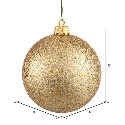 Vickerman 8" Gold Sequin Ball Ornament