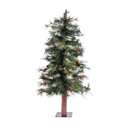 Vickerman 3' Mixed Country Alpine  Artificial Christmas Tree Warm White Dura-Lit® LED Lights