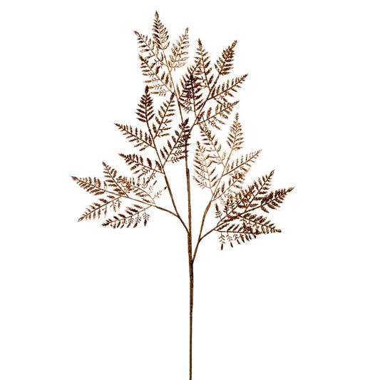 Vickerman 34" Artificial Gold Metallic Fern Christmas Spray 2 sprays per pack.
