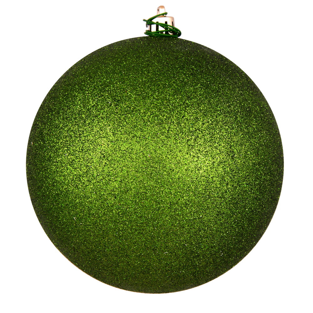 Vickerman 8" Juniper Green Glitter Ball Ornament