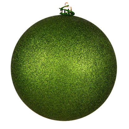 Vickerman 8" Juniper Green Glitter Ball Ornament