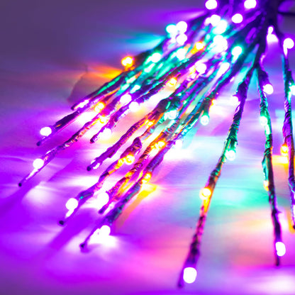 Vickerman 60 Mardi Gras LED Twig Light Set on Brown Wire Pack of 3.