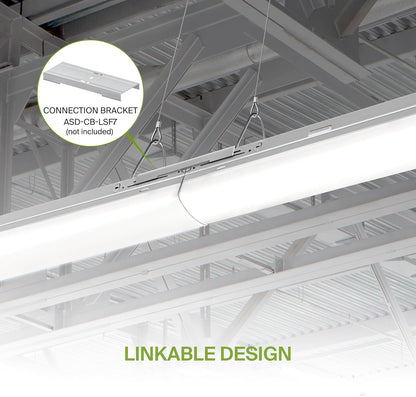 ASD Lighting LED Stairwell Fixture with Q-base 2feet Power Adjustable 15/20/25W 120-277V CCT Selectable 3500/4000/5000K with Battery back-up 4W Dimmable White UL DLC Premium