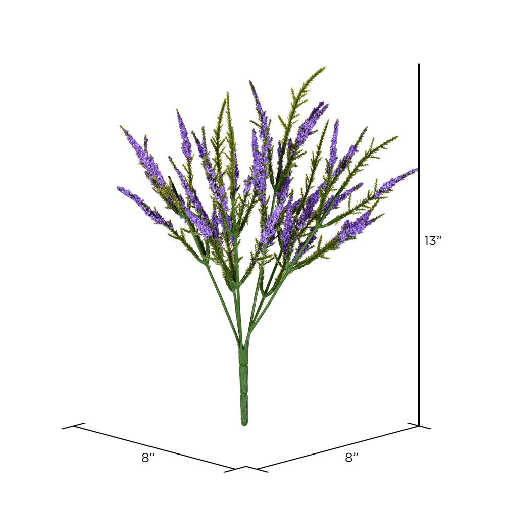 Vickerman 13" Artificial Purple Blazing Star Bush Pack of 3.