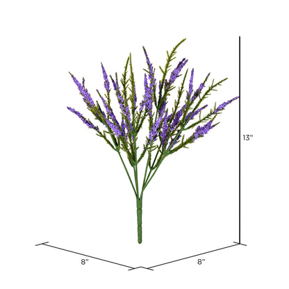 Vickerman 13" Artificial Purple Blazing Star Bush Pack of 3.