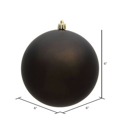 Vickerman 6" Gunmetal Matte Ball Ornament 4 per Bag