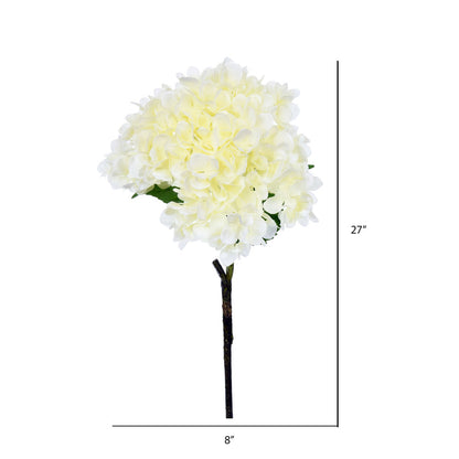 Vickerman 27" Artificial White Hydrangea Stem